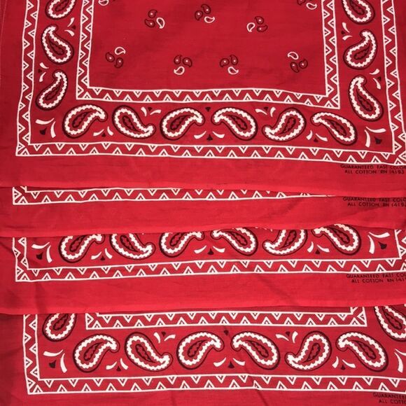 VTG, 4 Ps, BANDAS GUARANTEED FAST COLOR ALL COTTON RN 14193 UNISEX SZ, 18X16 main image 6
